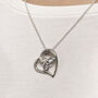 Sterling Silver Celtic Trinity Heart Pendant Necklace, thumbnail 1 of 3
