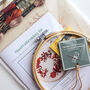 Autumn Wreath With Pumpkins And Mushrooms, Beginner Embroidery Kit, Hand Embroidery Gift, thumbnail 2 of 5