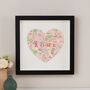 Personalised Location Rome Map Heart Print, thumbnail 1 of 6