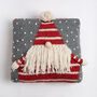 Christmas Gonk Cushion Intermediate Knitting Kit, thumbnail 4 of 8