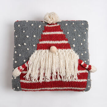 Christmas Gonk Cushion Intermediate Knitting Kit, 4 of 8