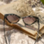 Grey Tortoise Shell Thick Diamond Frame Sunglasses, thumbnail 4 of 12