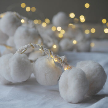 Giant Snowball Pom Pom Fairy Lights, 2 of 7