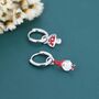 Mismatched Gnome And Mushroom Huggie Hoop Earrings In Sterling Silver, thumbnail 8 of 12