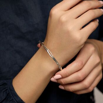 Sterling Silver And Gold Bangle, 5 of 7