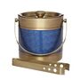 Blue And Brass Ice Bucket, thumbnail 3 of 4