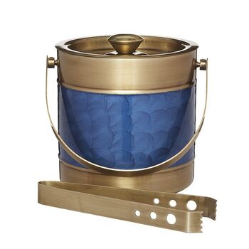 Blue And Brass Ice Bucket, 3 of 4