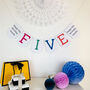 Child's Fifth Birthday Party Banner Five, thumbnail 1 of 4