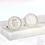 Personalised Shilling 70th Birthday Coin Cufflinks, thumbnail 2 of 4