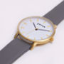 New Collection Gold Vegan Leather Watch, thumbnail 2 of 12