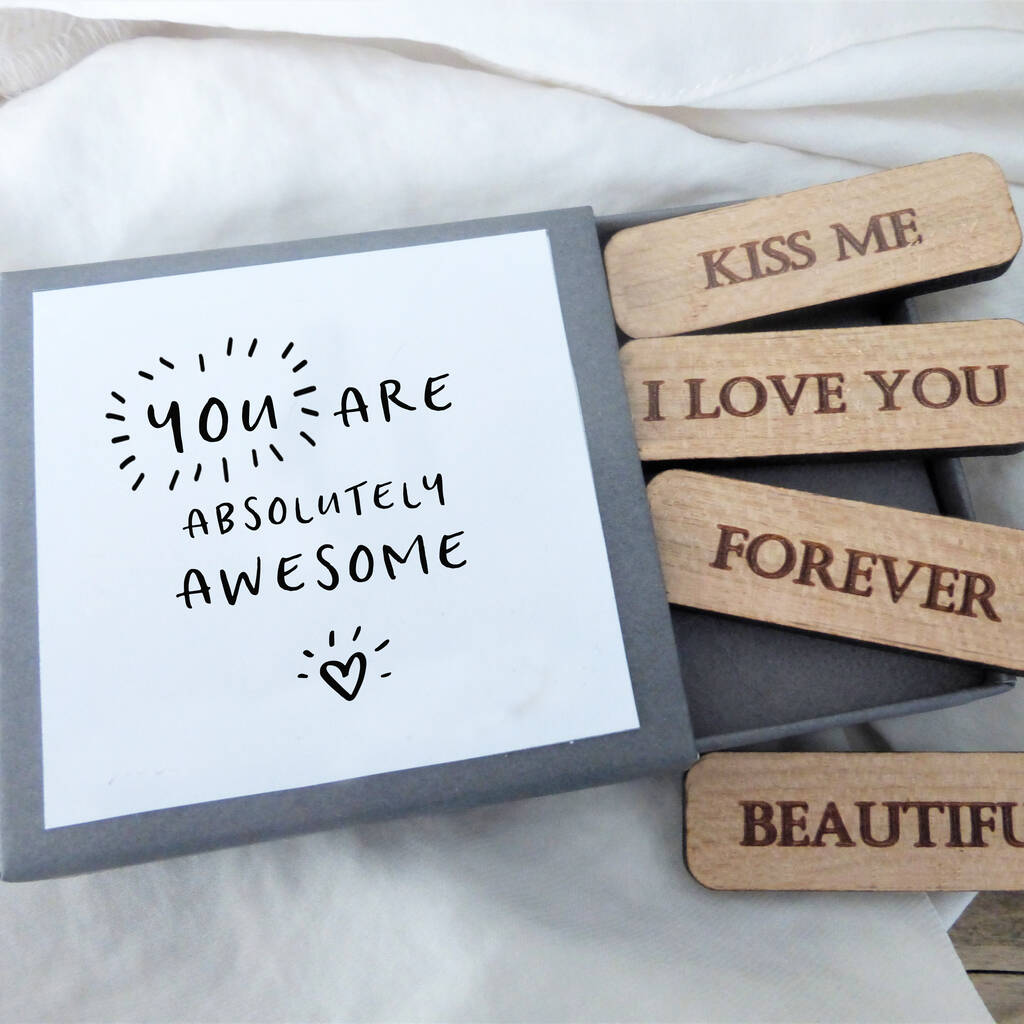 Personalised Wooden Love Magnets, 1 of 2