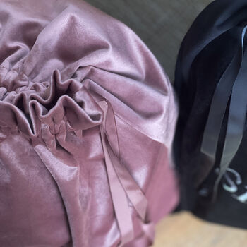 Pink Personalised Velvet Christmas Sack, 2 of 3