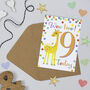 Giraffe 9th Birthday Card, thumbnail 1 of 2