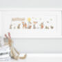 Personalised Framed Woodland Baby Animal Parade Print, thumbnail 2 of 11