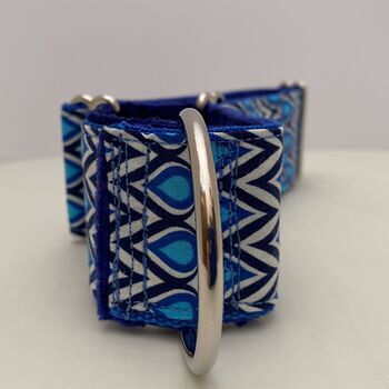 Martingale Collar In Royal Blue Print, 2 of 10