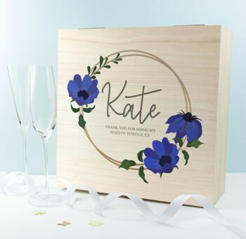 Personalised Floral Wedding Keepsake Box, 7 of 12