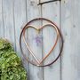 Hanging Copper Heart Within A Circle, thumbnail 1 of 2
