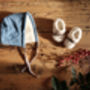 Denim Winter Bonnet With Organic Cotton Shearling, thumbnail 3 of 6
