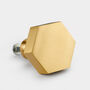 Brass Gold, Black, Grey And Silver Hexagon Door Knobs, thumbnail 5 of 8