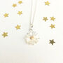Sterling Silver And 9ct Gold Plated Daisy Necklace, thumbnail 2 of 5