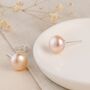 Sterling Silver Blush Pearl Stud Earrings, thumbnail 3 of 7
