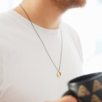 Men's Personalised Double Geometric Pendant Necklace, 7 of 8