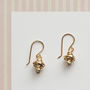 Coil Gold Plated Silver Drop Earrings, thumbnail 1 of 5