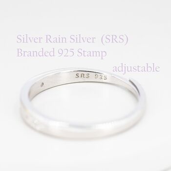 Minimalist Adjustable Starburst Ring In Sterling Silver, 6 of 11