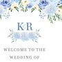 Blue Hydrangea Wedding Welcome Sign, thumbnail 3 of 4