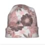 Chemo Headwear Beanie Hat Bandana Grey Pink White Flowers Super Soft, thumbnail 5 of 6