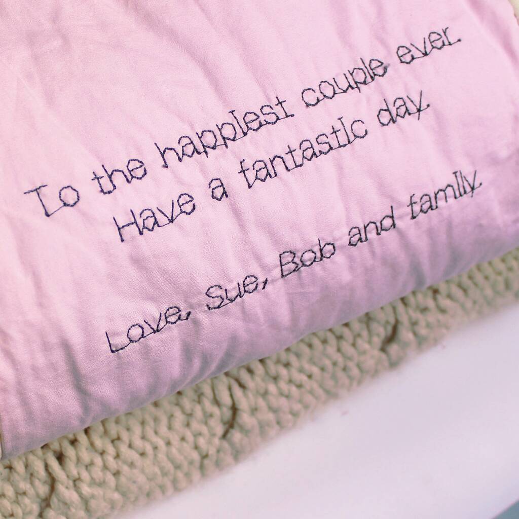 personalised message blanket by 2 green monkeys