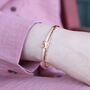 Brass Swan Zircon Lightweight Ethnic Stacking Wedding Cuff Bangle, thumbnail 3 of 3
