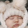 Double Pom Pom Winter Baby Hat, thumbnail 1 of 5