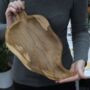 Java Teak Handmade Leaf Dish Tray, thumbnail 4 of 8