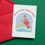 Santa Swim 'Dive Into Christmas' Card, thumbnail 1 of 4