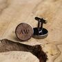 Personalised Gunmetal Cufflinks – Custom Men’s Gift For Weddings, Anniversaries And Special Occasions, thumbnail 1 of 4