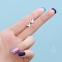 Sterling Silver Small Butterfly Stud Earrings, thumbnail 6 of 11