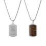 Personalised Men's Tiger's Eye Dog Tag Necklace, thumbnail 3 of 4