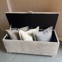 Tall Storage Ottoman In Soft Bouclé Fabric, thumbnail 2 of 6