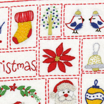 Christmas Advent Calendar Hand Embroidery Kit, 3 of 12