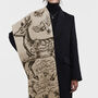 Woodland Tales Taupe Jacquard Scarf, thumbnail 2 of 6