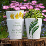 Personalised Painterly Birth Flower Pot, thumbnail 1 of 8