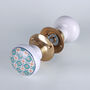 G Decor Divine Will Brass Edition Set Of Handcrafted Ceramic Porcelain Mortice Door Handles, Internal Turning Knobs For Room Doors, thumbnail 3 of 5