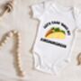 Taco Food Print Baby Sleepsuit, thumbnail 3 of 3