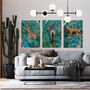Leopard Wearing Sneakers In The Jungle Wall Art Print, thumbnail 3 of 5