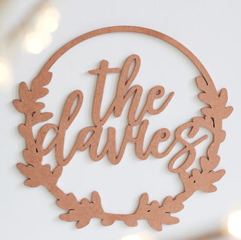 Personalised Wooden Christmas Wreath, 2 of 4