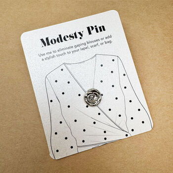 Modesty Rose Flower Patterned Pin, Brooch, Pin Badge, 2 of 6