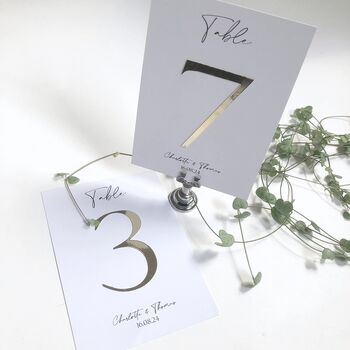 Modern Wedding Table Numbers Gold Or Silver Foil, 11 of 12