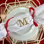 Embroidered Monogram Fabric Christmas Crackers, thumbnail 1 of 5