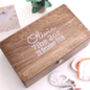 Personalised Carved Antiqued Christening Memory Box, thumbnail 1 of 5